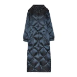 Max Mara Abete Long Quilted Water-Repellent Puffer in Midnight Blue | Coats | Coveti