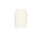 Max Mara Abile Short Wool Jersey Skirt in White | Mini Skirts | Coveti