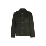 Max Mara Abisso Suede Shirt Jacket in Green | Leather Jackets | Coveti