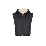 Max Mara Accenni Reversible Padded Canvas Gilet in Black | Vests | Coveti