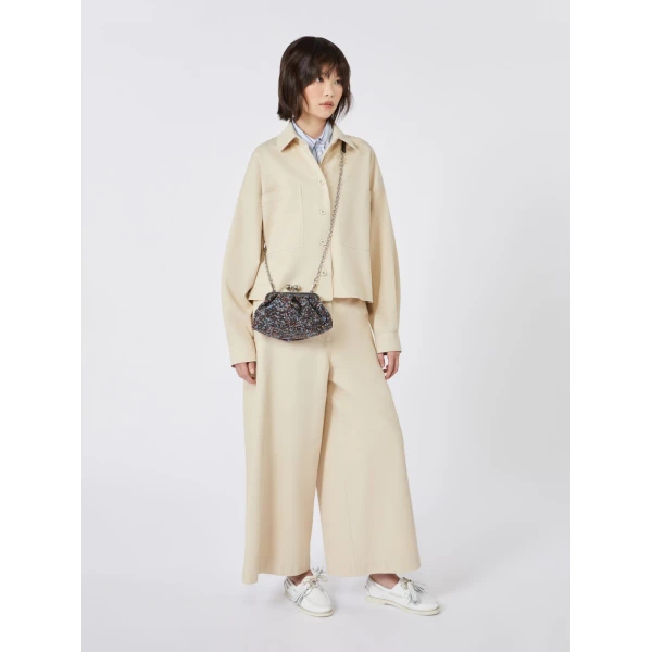 Max Mara Accenni Small Wool Boucle Pasticcino Bag in Avio Blue | Clutch Bags | Coveti