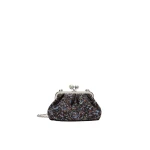 Max Mara Accenni Small Wool Boucle Pasticcino Bag in Avio Blue | Clutch Bags | Coveti