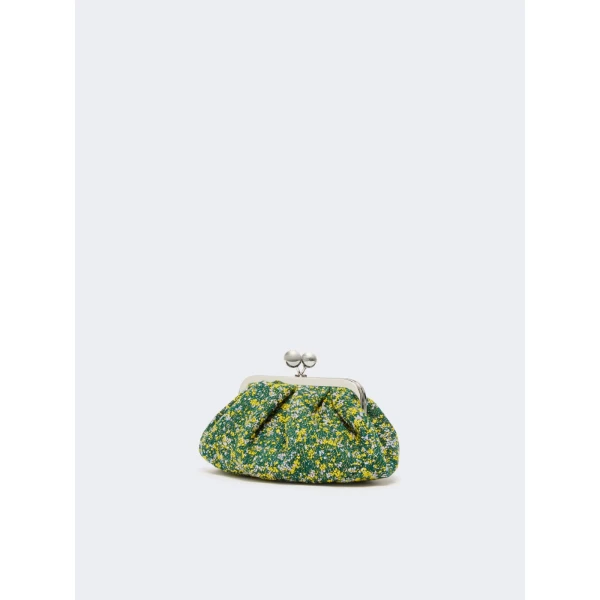 Max Mara Accenni Small Wool Boucle Pasticcino Bag in Green | Clutch Bags | Coveti