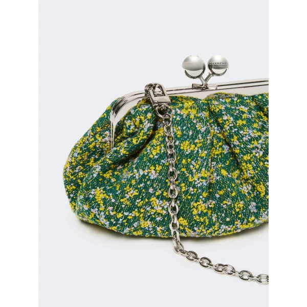 Max Mara Accenni Small Wool Boucle Pasticcino Bag in Green | Clutch Bags | Coveti