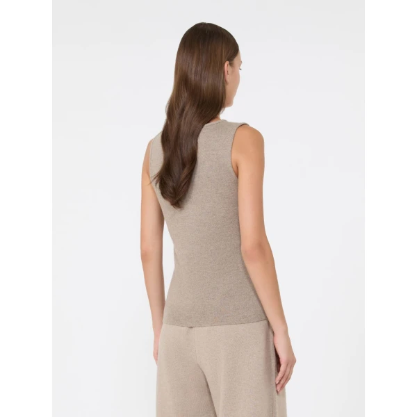Max Mara Accordo Wool and Cashmere Top in Beige | Tops | Coveti