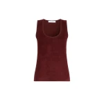 Max Mara Accordo Wool and Cashmere Top in Brown Bordeaux | Tops | Coveti