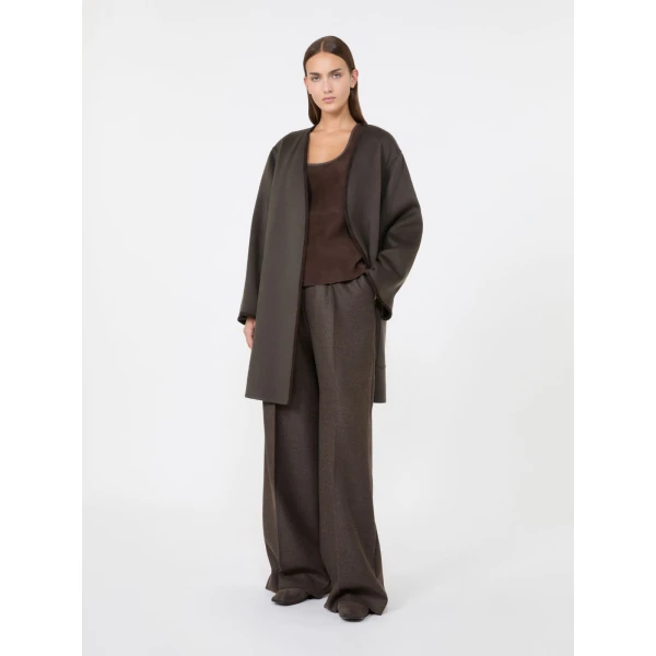 Max Mara Accordo Wool and Cashmere Top in Mud | Tops | Coveti