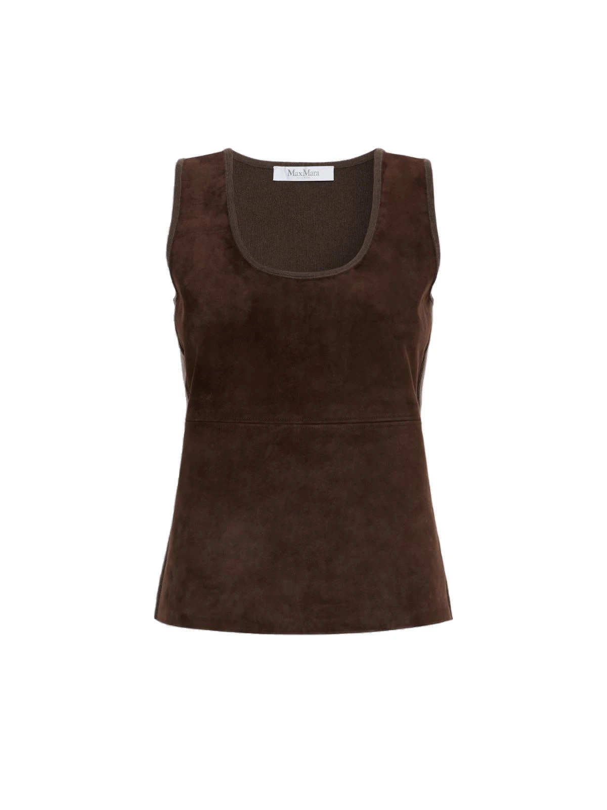 Max Mara Accordo Wool and Cashmere Top in Mud Max Mara Accordo Wool and Cashmere Top in Mud | Tops | Coveti