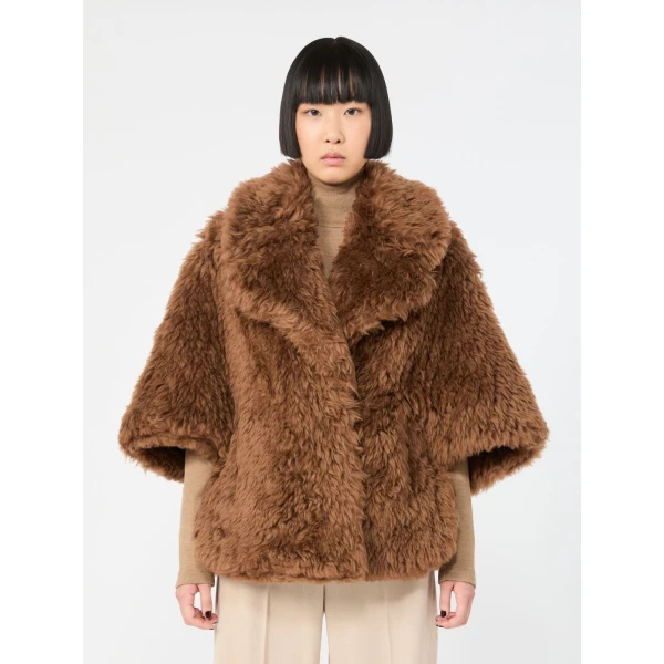 Max Mara Accorta Soft Wool Cape in Brown | Coats | Coveti