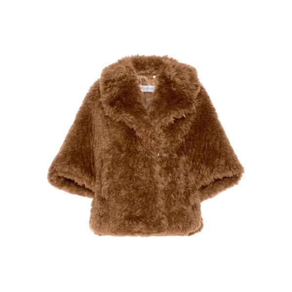 Accorta Soft Wool Cape in Brown
