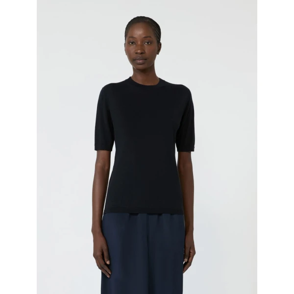 Max Mara Aceti Cashmere and Silk Sweater in Ultramarine | Sweaters | Coveti