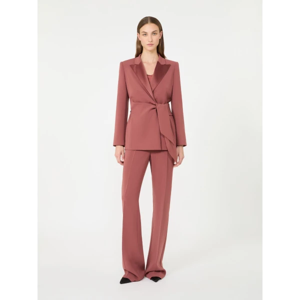 Max Mara Aceti Silk Satin Top in Antique Rose | Blouse | Coveti