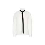 Max Mara Aceto Poplin Tuxedo Shirt in Optical White | Shirts | Coveti