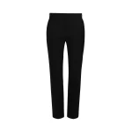 Max Mara Acino Slim Double Woollen Cloth Trousers in Black | Tailored pants | Coveti