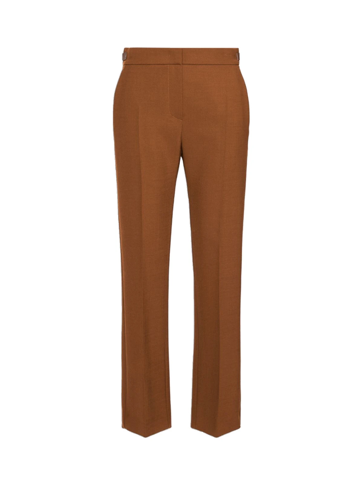 Max Mara Acino Slim Double Woollen Cloth Trousers in Tobacco Max Mara Acino Slim Double Woollen Cloth Trousers in Tobacco | Tailored pants | Coveti