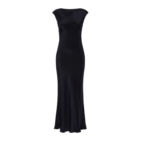 Max Mara Acino Slim-Fit Silk Crepe de Chine Dress in Ultramarine | Maxi Dresses | Coveti