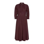 Max Mara Adagio Cotton Poplin Shirt Dress in Dark Red | Shirtdress | Coveti