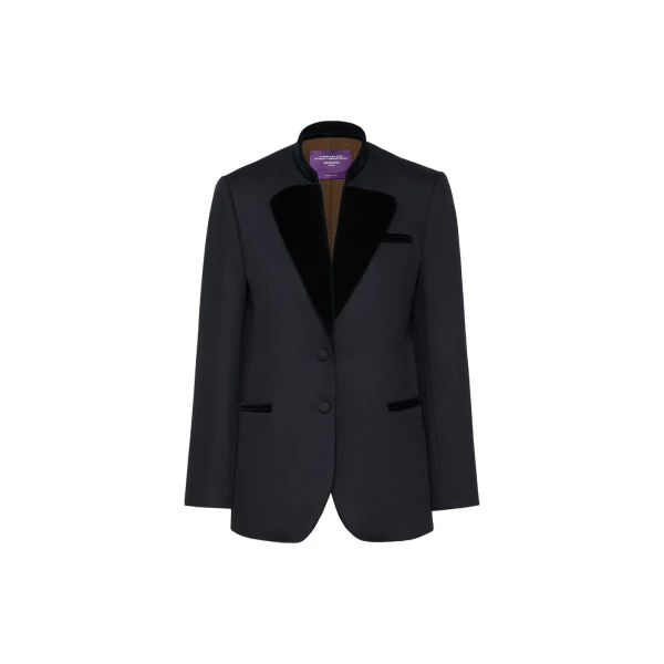 Max Mara Adagio Wool Cavalry Twill Blazer in Ultramarine | Blazers | Coveti