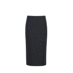 Max Mara Adatti Polka Dot Jersey Midi Skirt in Ultramarine | Pencil Skirts | Coveti