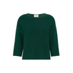 Max Mara Addotto Cotton Links Stitch Jumper in Dark Green | Sweaters | Coveti