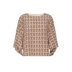 Max Mara Adone Printed Silk Crepe de Chine Blouse in Antique Rose | Blouse | Coveti
