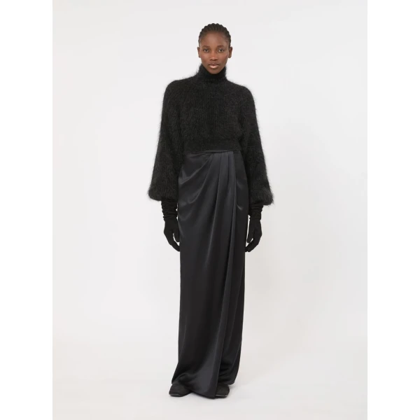 Max Mara Adorno Melange Mohair Yarn Jumper in Dark Grey | Sweaters | Coveti