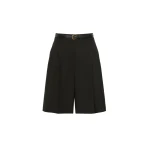 Max Mara Adorno Woollen Cloth Bermuda Shorts in Black | Shorts | Coveti