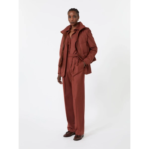 Max Mara Aere Cashmere Foule Shirt in Brick Red | Shirts | Coveti