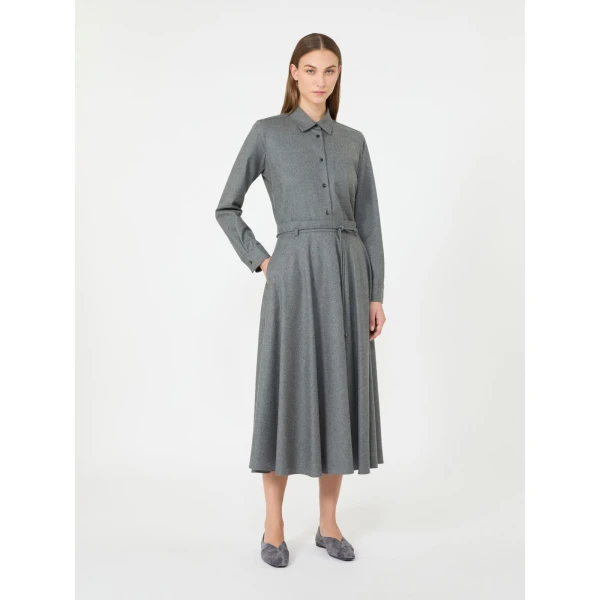 Max Mara Aere Cashmere Foule Shirt in Medium Grey | Shirts | Coveti