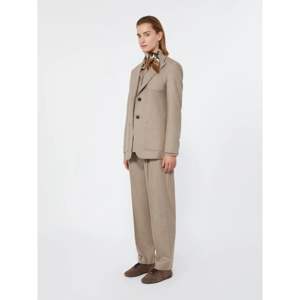 Max Mara Aere Cashmere Foule Shirt in Sand | Shirts | Coveti