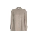 Max Mara Aere Cashmere Foule Shirt in Sand | Shirts | Coveti