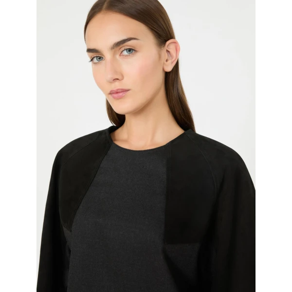 Max Mara Afa Wool Flannel Blouse in Dark Grey | Blouse | Coveti