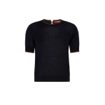 Max Mara Agenda Wool and Silk Sweater in Navy | Sweaters | Coveti