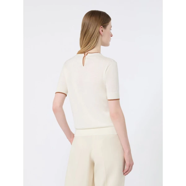 Max Mara Agenda Wool and Silk Sweater in White | Sweaters | Coveti