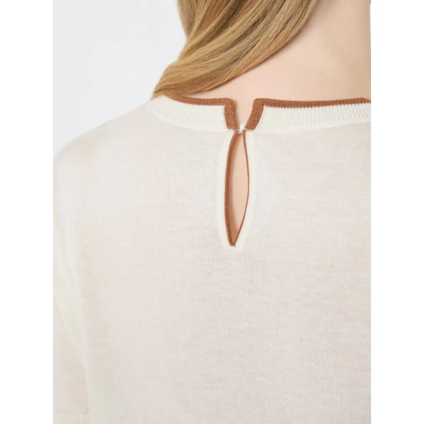 Max Mara Agenda Wool and Silk Sweater in White | Sweaters | Coveti