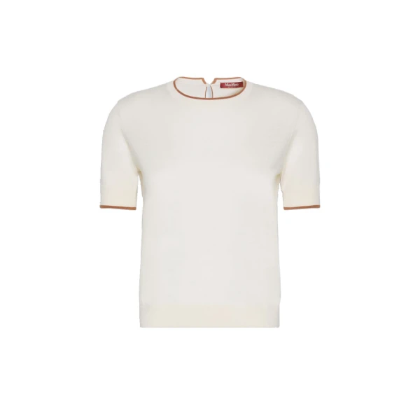 Max Mara Agenda Wool and Silk Sweater in White | Sweaters | Coveti