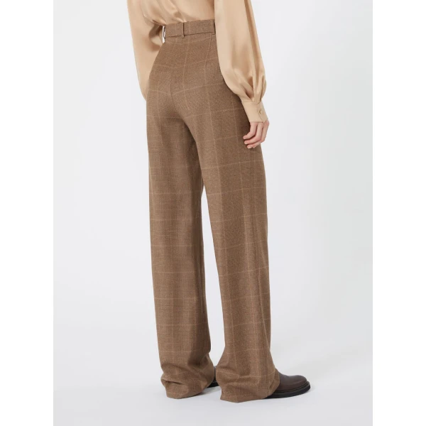 Max Mara Agile Straight Wool Flannel Trousers in Camel | Tailored pants | Coveti