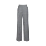 Max Mara Agile Straight Wool Flannel Trousers in Dark Grey | Tailored pants | Coveti