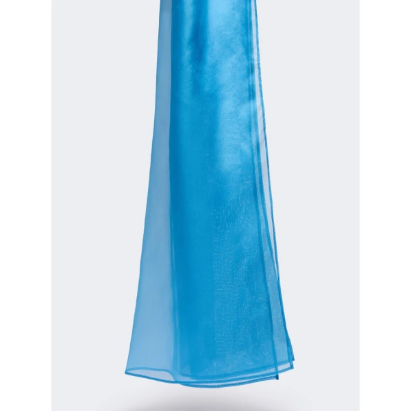 Max Mara Agoraio Silk Stole in Ocean Blue | Scarves | Coveti