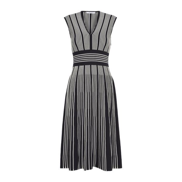 Max Mara Agreste Sleeveless Viscose Knit Dress in Ultramarine | Maxi Dresses | Coveti