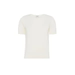 Max Mara Agro Silk and Cotton Crew Neck Jumper in Ecru | Sweaters | Coveti
