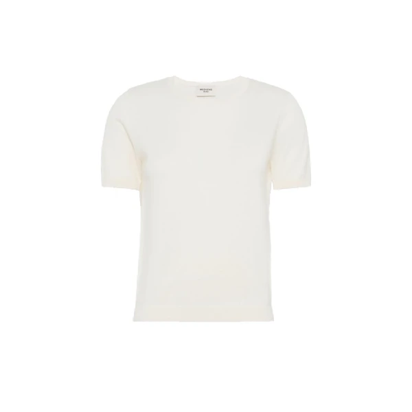 Max Mara Agro Silk and Cotton Crew Neck Jumper in Ecru | Sweaters | Coveti