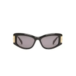 Max Mara Airone Square Acetate Glasses in Black | Sunglasses | Coveti