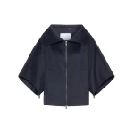 Max Mara Ala Double Cashmere Cropped Coat in Ultramarine | Wool Coat | Coveti