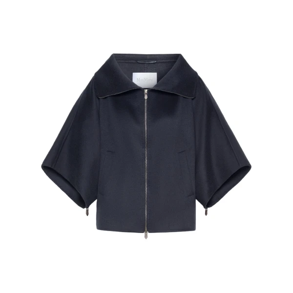 Ala Double Cashmere Cropped Coat in Ultramarine
