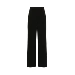 Max Mara Alaggio Cady Wide-Leg Trousers in Black | Wide leg pants | Coveti