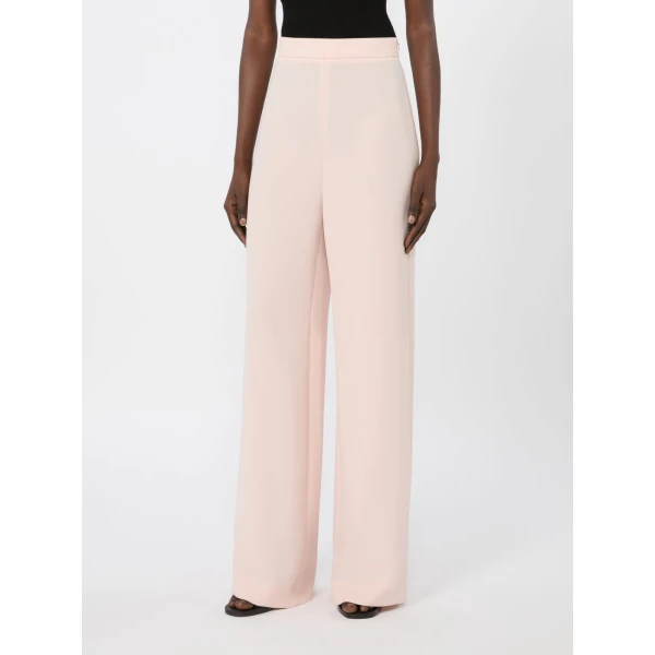 Max Mara Alaggio Cady Wide-Leg Trousers in Pink | Wide leg pants | Coveti