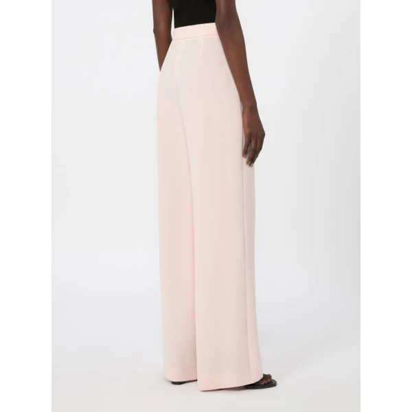 Max Mara Alaggio Cady Wide-Leg Trousers in Pink | Wide leg pants | Coveti