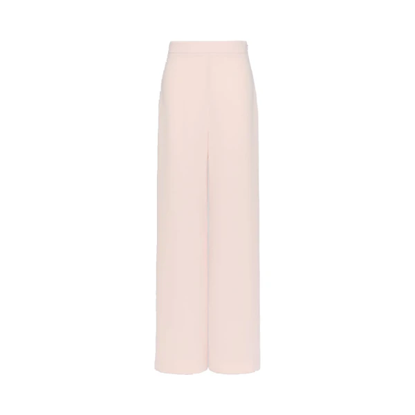 Max Mara Alaggio Cady Wide-Leg Trousers in Pink | Wide leg pants | Coveti