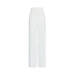 Max Mara Alaggio Cady Wide-Leg Trousers in White | Wide leg pants | Coveti